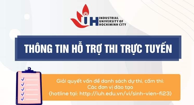 Thông tin hỗ trợ thi Trực tuyến