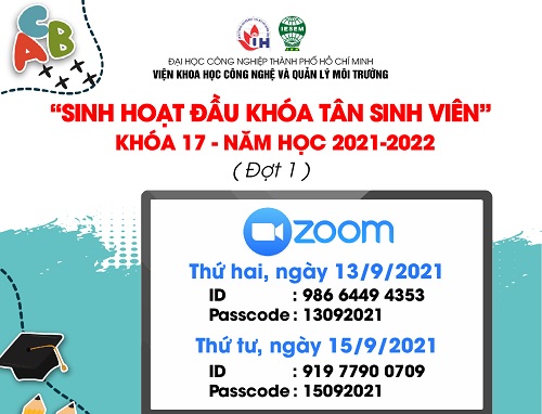 Thông báo Sinh hoạt đầu khóa tân sinh viên khóa 17 năm học 2021-2022