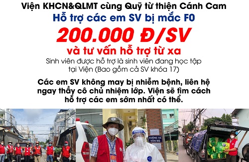 Thông báo Hỗ trợ sinh viên bị F0 đang học tập tại Viện